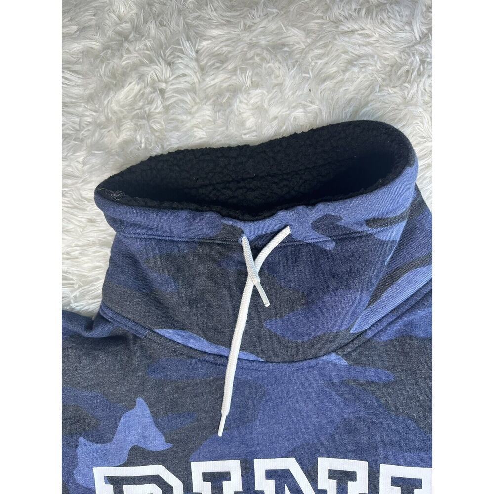 Victoria’s Secret PINK Blue Camo‎ Fleece Sweater/Pullover Size M 170/96A - Picture 3 of 9